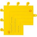 Tennesee Mat Co Wearwell ErgoDeck Heavy Duty Inside Corner 7/8in Thick 9in x 9in Yellow 560.78x6x9x9YL